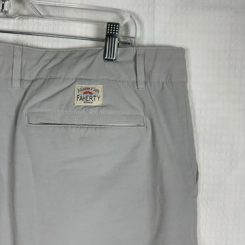Faherty All Day™ Short 2.0 (7”) Ice Grey Size 38 Mens Stretch Performance Shorts